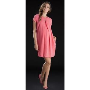 Elisabetta Franchi Mummy Maternity‎ Pink Short Sleeve Mini Dress Size 4